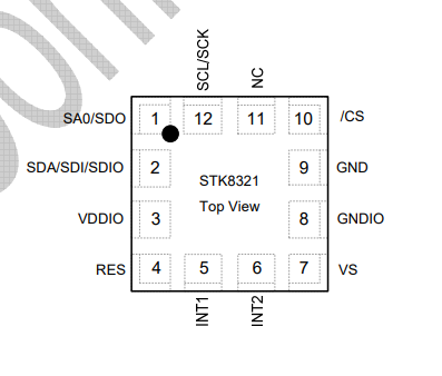 3-axis MEMS accelerometer STK8325