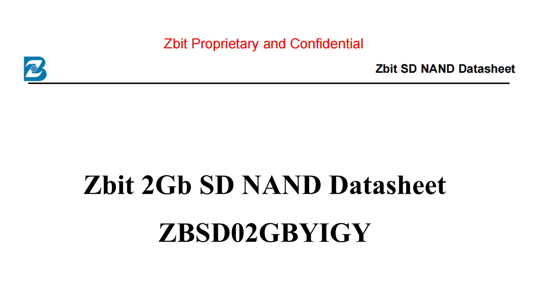 Small Storage, Big Power —— Zbit 2Gb SD NAND Flash