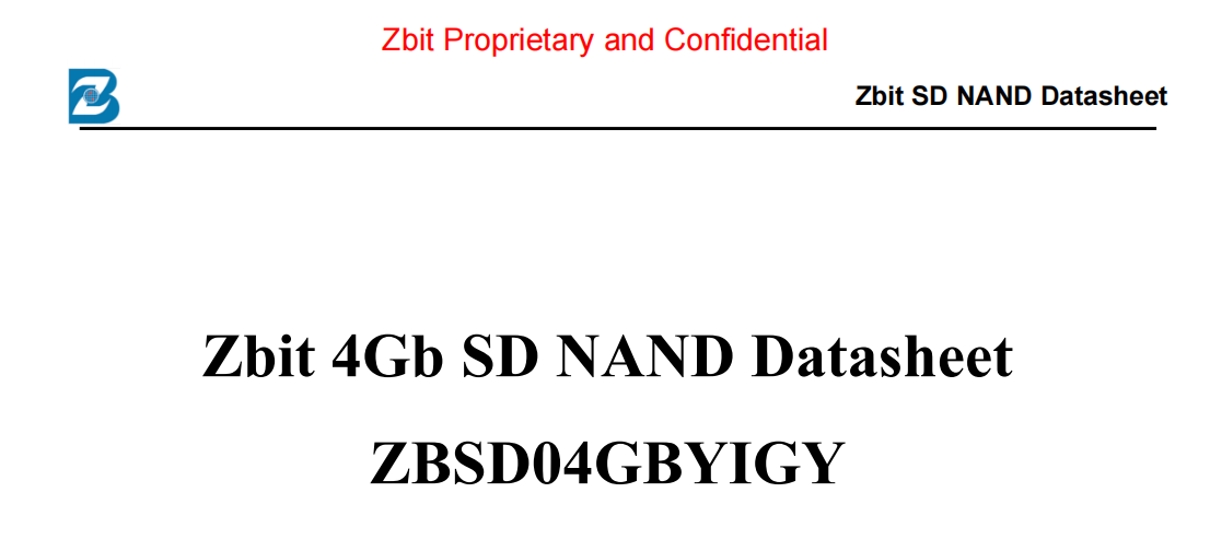 Small Size, Big Power —— Zbit 4Gb SD NAND Flash